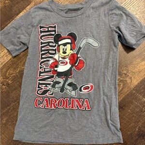 Carolina Hurricanes Kids Gray Mickey Mouse Hockey Tee